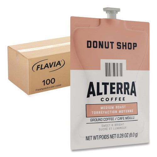 Image of ALTERRA® Coffee Freshpack Pods, Donut Shop Blend, Medium Roast, 0.28 Oz, 100/carton