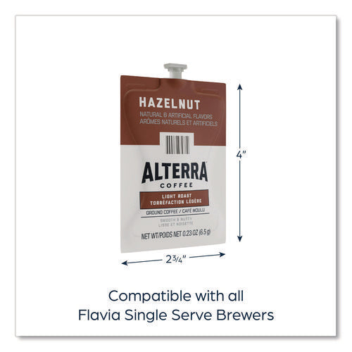 Image of ALTERRA® Coffee Freshpack Pods, Hazelnut, Medium Roast, 0.23 Oz, 100/carton