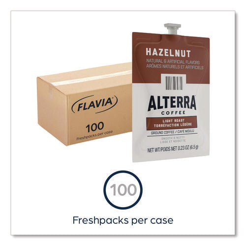 Image of ALTERRA® Coffee Freshpack Pods, Hazelnut, Medium Roast, 0.23 Oz, 100/carton
