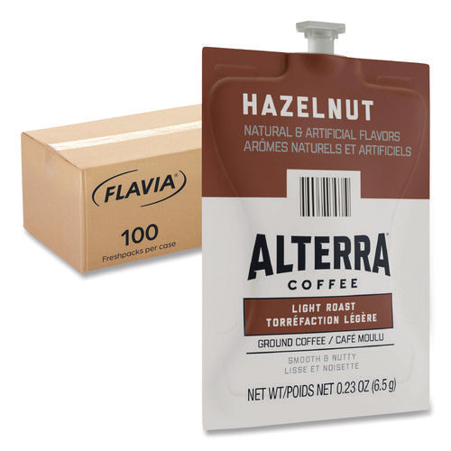 Image of ALTERRA® Coffee Freshpack Pods, Hazelnut, Medium Roast, 0.23 Oz, 100/carton