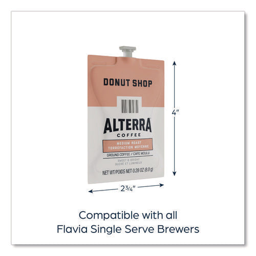 Image of ALTERRA® Coffee Freshpack Pods, Donut Shop Blend, Medium Roast, 0.28 Oz, 100/carton