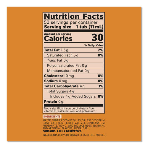 Image of Coffee mate® Liquid Coffee Creamer, Pumpkin Spice, 0.38 Oz Mini Cups, 50/box