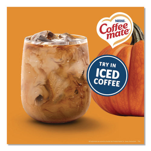 Image of Coffee mate® Liquid Coffee Creamer, Pumpkin Spice, 0.38 oz Mini Cups, 50/Box, 4 Boxes/Carton