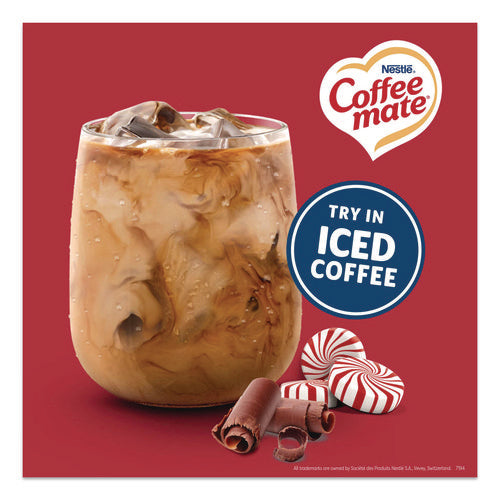 Image of Coffee mate® Liquid Coffee Creamer, Peppermint Mocha, 0.38 oz Mini Cups, 50/Box, 4 Boxes/Carton