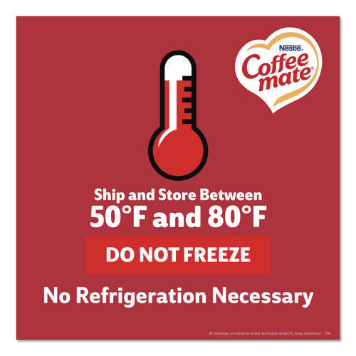 Image of Coffee mate® Liquid Coffee Creamer, Peppermint Mocha, 0.38 oz Mini Cups, 50/Box, 4 Boxes/Carton