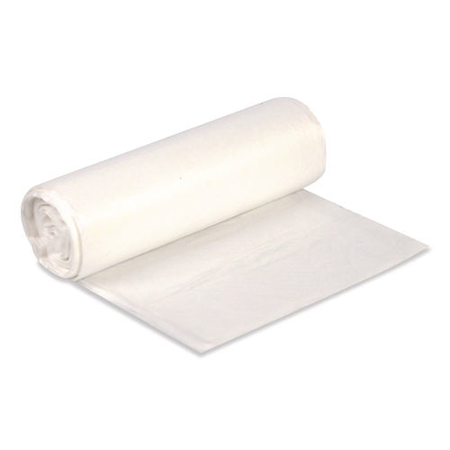 Image of Boardwalk® High-Density Waste Can Liners, 10 gal, 8 mic, 24 x 24, Natural, 1,000/Carton