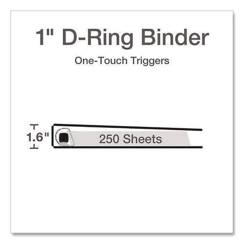 Image of Cardinal® Premier Easy Open Clearvue Locking Slant-D Ring Binder, 3 Rings, 1" Capacity, 11 X 8.5, Black