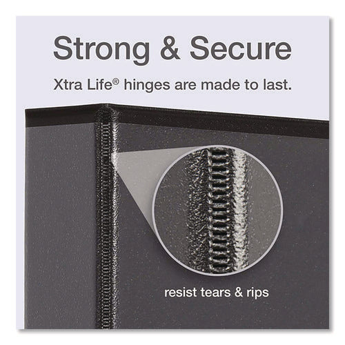 Image of Cardinal® Premier Easy Open Clearvue Locking Slant-D Ring Binder, 3 Rings, 1" Capacity, 11 X 8.5, Black