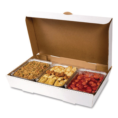 Image of AmerCareRoyal® Catering Boxes, 13 x 21 x 3, White, Paper, 50/Carton