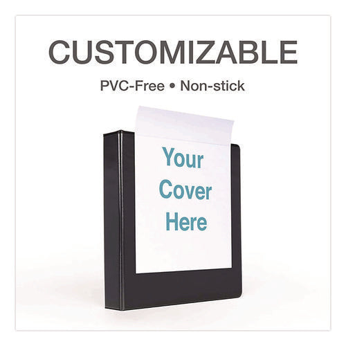 Image of Cardinal® Premier Easy Open Clearvue Locking Slant-D Ring Binder, 3 Rings, 2" Capacity, 11 X 8.5, Black