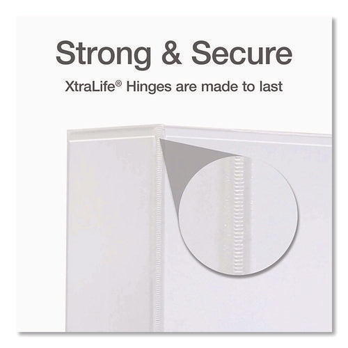 Image of Cardinal® Premier Easy Open Clearvue Locking Slant-D Ring Binder, 3 Rings, 3" Capacity, 11 X 8.5, White