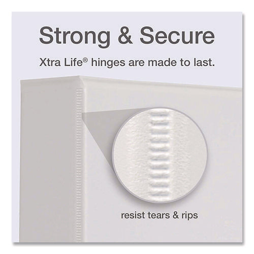 Image of Cardinal® Premier Easy Open Clearvue Locking Slant-D Ring Binder, 3 Rings, 4" Capacity, 11 X 8.5, White