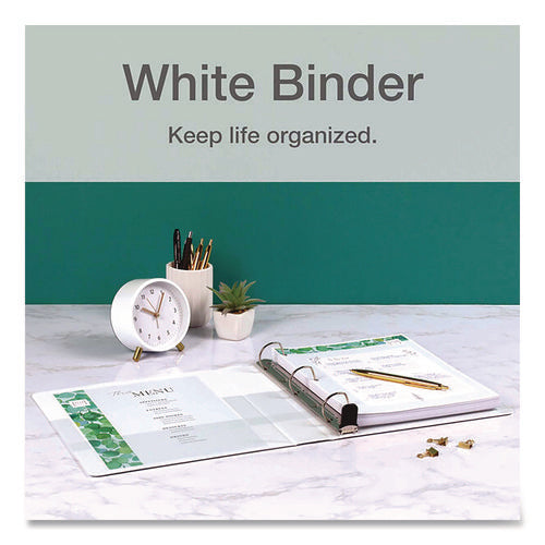 Image of Cardinal® Premier Easy Open Clearvue Locking Slant-D Ring Binder, 3 Rings, 4" Capacity, 11 X 8.5, White