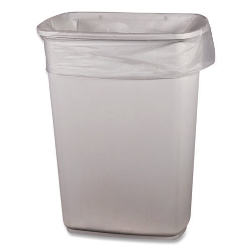 Image of Heritage Linear Low-Density Can Liners, 16 gal, 0.5 mil, 24" x 32", Clear, 500/Carton
