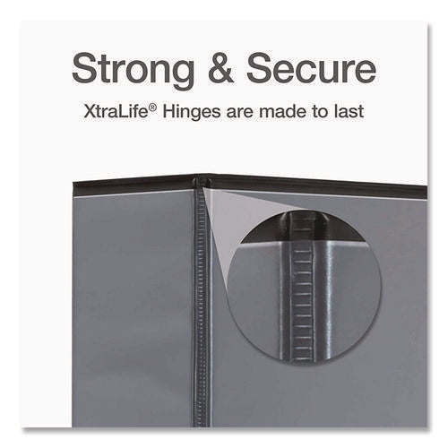 Image of Cardinal® Premier Easy Open Clearvue Locking Slant-D Ring Binder, 3 Rings, 4" Capacity, 11 X 8.5, Black