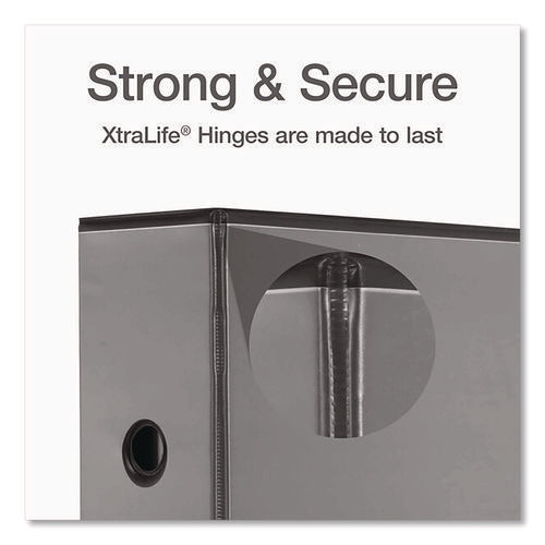 Image of Cardinal® Premier Easy Open Clearvue Locking Slant-D Ring Binder, 3 Rings, 5" Capacity, 11 X 8.5, Black