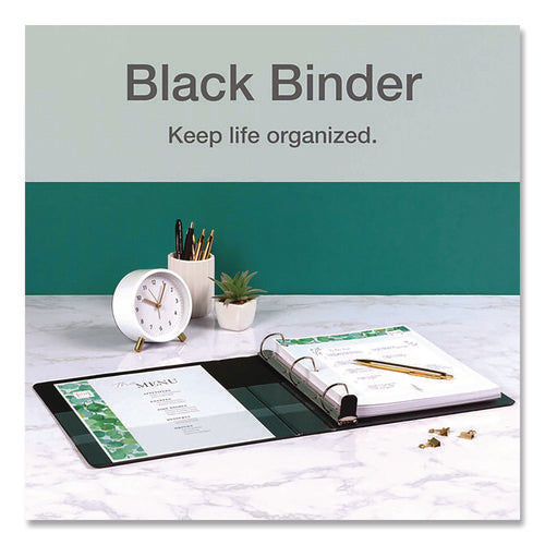 Image of Cardinal® Premier Easy Open Clearvue Locking Slant-D Ring Binder, 3 Rings, 5" Capacity, 11 X 8.5, Black