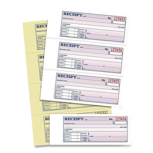 Image of Adams® Money/Rent Receipt Book, Two-Part Carbonless, 7.13 x 2.75, 200 Forms Total
