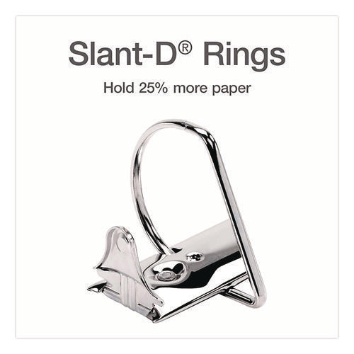 Image of Cardinal® XtraLife ClearVue Non-Stick Slant-D Ring Binder, 3 Rings, 1" Capacity, 11 x 8.5, Black