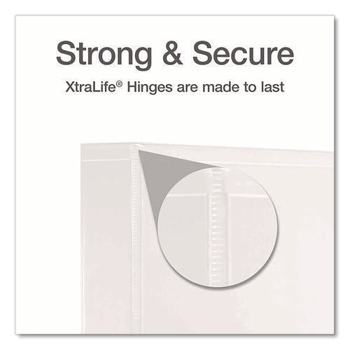 Image of Cardinal® XtraLife ClearVue Non-Stick Slant-D Ring Binder, 3 Rings, 1.5" Capacity, 11 x 8.5, White
