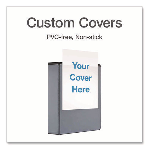 Image of Cardinal® XtraLife ClearVue Non-Stick Slant-D Ring Binder, 3 Rings, 2" Capacity, 11 x 8.5, Black