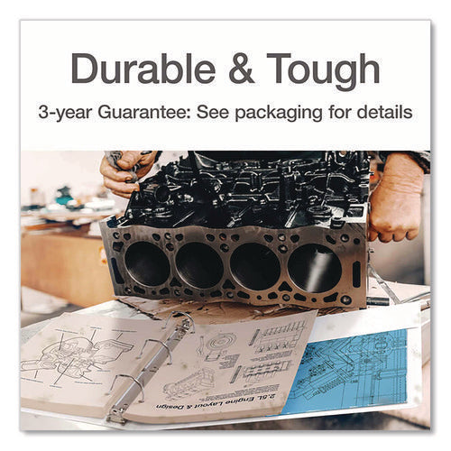 Image of Cardinal® XtraLife ClearVue Non-Stick Slant-D Ring Binder, 3 Rings, 3" Capacity, 11 x 8.5, White