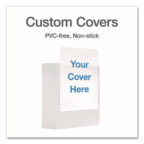 Image of Cardinal® XtraLife ClearVue Non-Stick Slant-D Ring Binder, 3 Rings, 4" Capacity, 11 x 8.5, White