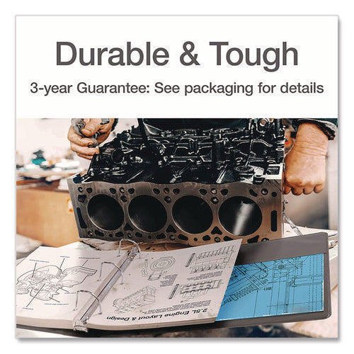 Image of Cardinal® XtraLife ClearVue Non-Stick Slant-D Ring Binder, 3 Rings, 4" Capacity, 11 x 8.5, Black