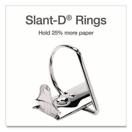 Image of Cardinal® XtraLife ClearVue Non-Stick Slant-D Ring Binder, 3 Rings, 4" Capacity, 11 x 8.5, Black