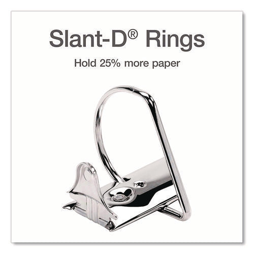 Image of Cardinal® XtraLife ClearVue Non-Stick Slant-D Ring Binder, 3 Rings, 5" Capacity, 11 x 8.5, White