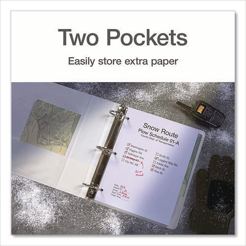 Image of Cardinal® XtraLife ClearVue Non-Stick Slant-D Ring Binder, 3 Rings, 5" Capacity, 11 x 8.5, White