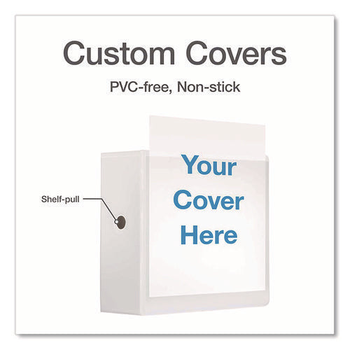 Image of Cardinal® XtraLife ClearVue Non-Stick Slant-D Ring Binder, 3 Rings, 5" Capacity, 11 x 8.5, White