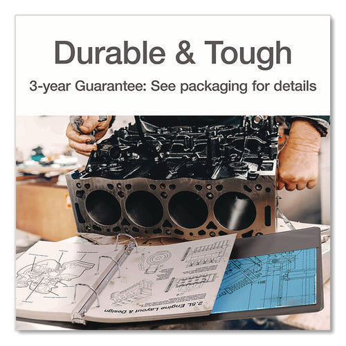 Image of Cardinal® XtraLife ClearVue Non-Stick Slant-D Ring Binder, 3 Rings, 6" Capacity, 11 x 8.5, Black