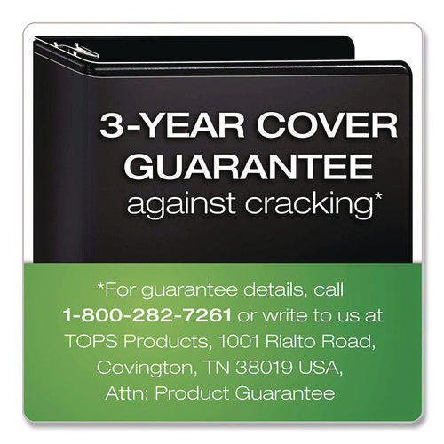 Image of Cardinal® XtraLife ClearVue Non-Stick Slant-D Ring Binder, 3 Rings, 6" Capacity, 11 x 8.5, Black