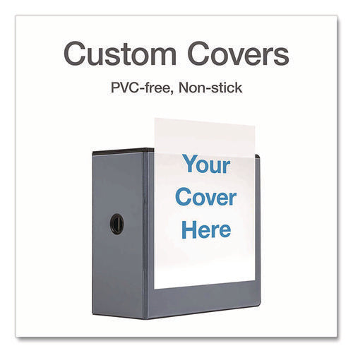 Image of Cardinal® XtraLife ClearVue Non-Stick Slant-D Ring Binder, 3 Rings, 6" Capacity, 11 x 8.5, Black