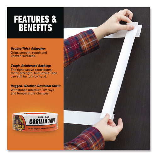 Image of Gorilla® Gorilla Tape, 3" Core, 1.88" x 30 yds, White