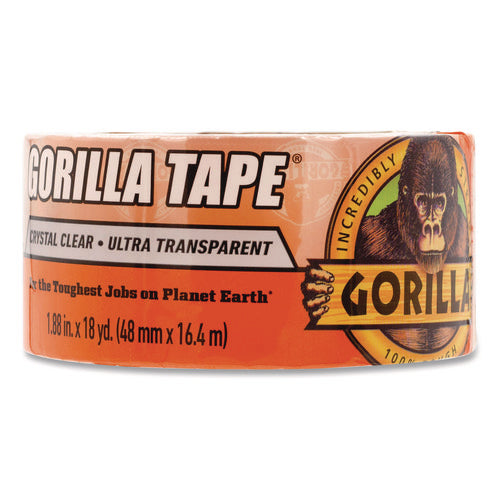 Image of Gorilla® Crystal Clear Tape, 3" Core, 1.88" x 18 yds
