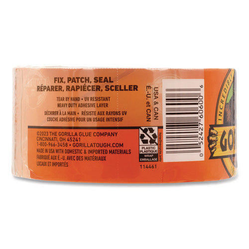 Image of Gorilla® Crystal Clear Tape, 3" Core, 1.88" x 18 yds