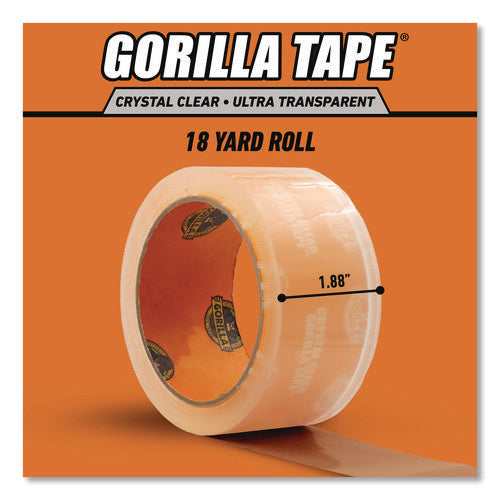 Image of Gorilla® Crystal Clear Tape, 3" Core, 1.88" x 18 yds