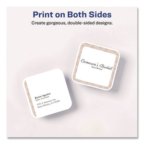Image of Avery® Clean Edge Square Cards, Inkjet, 2.5 x 2.5, 180 Cards, 9 Cards/Sheet, 20 Sheets/Pack