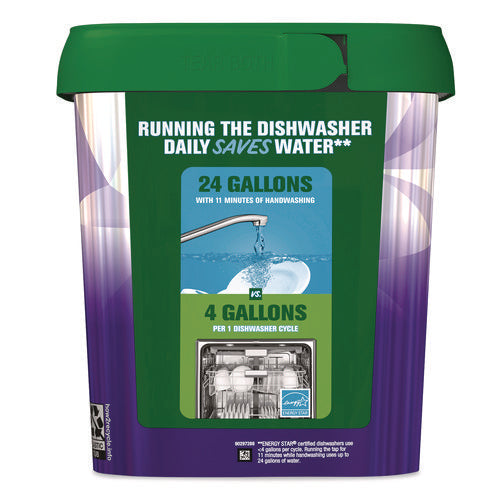 Image of Cascade® Platinum Plus ActionPacs Dishwasher Detergent Pods, Fresh Scent, 28.4 oz Tub, 52/Pack