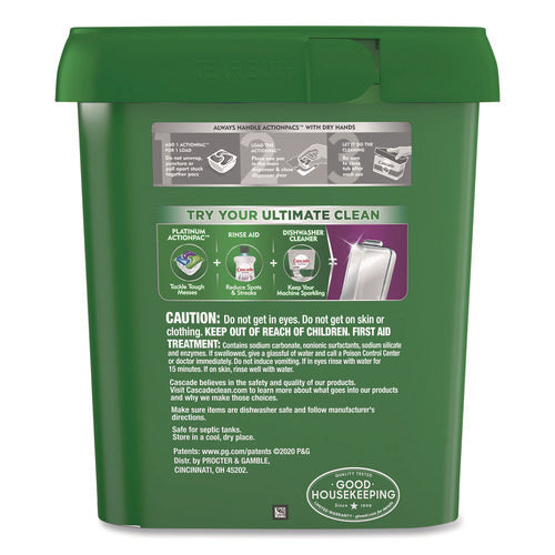 Image of Cascade® Action Pacs, Fresh Scent, 40.9 oz Tub, 78/Pack