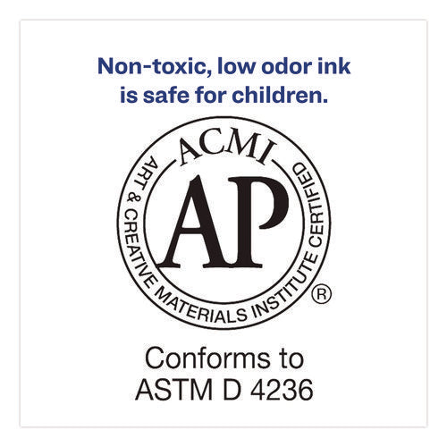 Image of Avery® MARKS A LOT Large Desk-Style Permanent Marker with Metal Pocket Clip, Broad Bullet Tip, Black