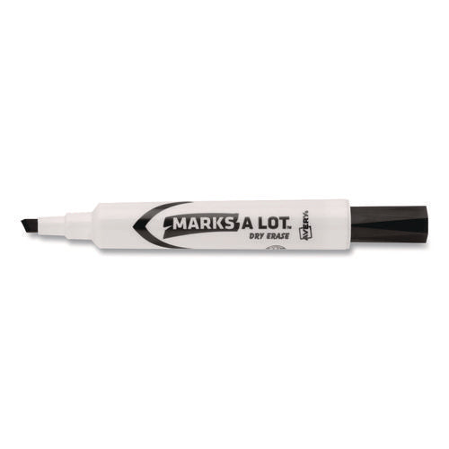 Image of Avery® MARKS A LOT Desk-Style Dry Erase Markers, Broad Chisel Tip, Black