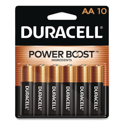 Image of Duracell® Power Boost CopperTop Alkaline AA Batteries, 10/Pack