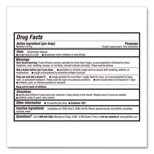 Image of HALLS Relief Menthol Cough Suppressant - Oral Anesthetic, Cherry, 30/Pack