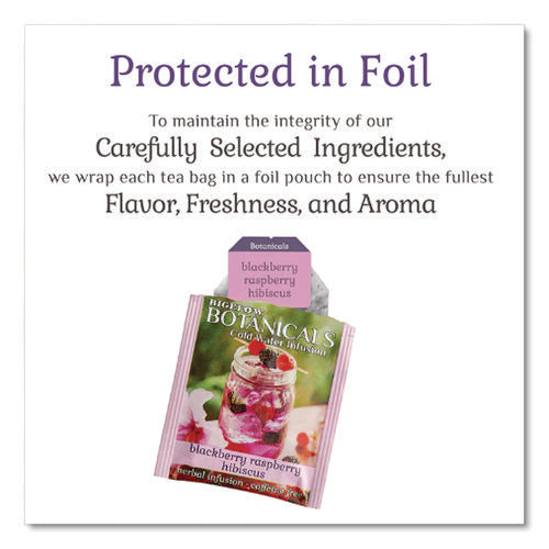 Image of Bigelow® Botanicals Blackberry Raspberry Hibiscus Cold Water Herbal Infusion, 0.7 Oz Tea Bag, 18/box