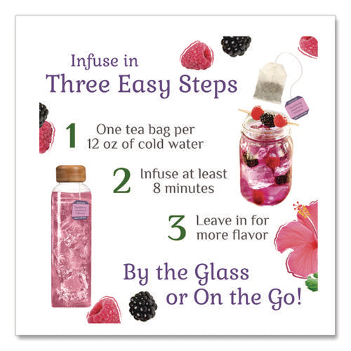 Image of Bigelow® Botanicals Blackberry Raspberry Hibiscus Cold Water Herbal Infusion, 0.7 Oz Tea Bag, 18/box