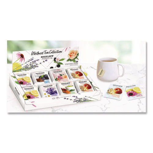 Image of Bigelow® Benefits Wellness Tea Bags, Assorted Flavors, 64/Box