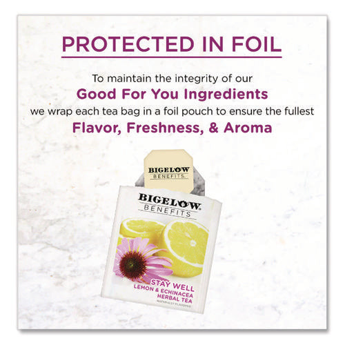 Image of Bigelow® Benefits Wellness Tea Bags, Assorted Flavors, 64/Box